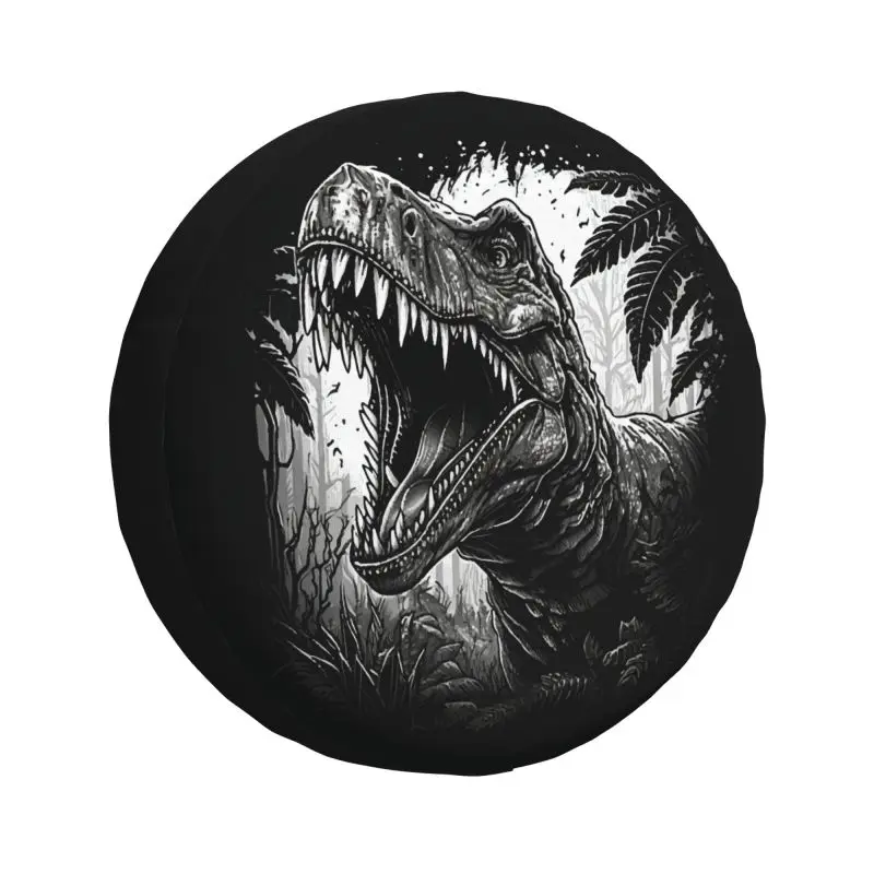 

Изготовленный на заказ чехол для запасного колеса Wild T-rex Dinosaur Roars для Jeep Hummer SUV RV Trailer, защитные колеса автомобиля, аксессуары 14 "15" дюймов