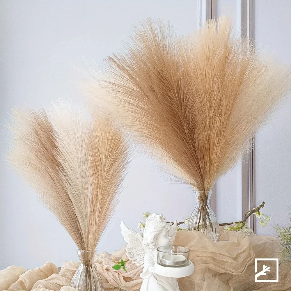 10 Stück künstliches Pampasgras, Dekorationsblumen, künstliche Pflanze, Schilf für DIY-Blumenarrangements, Tischdekoration, Hochzeit, Weihnachtsdekoration – Detail 4