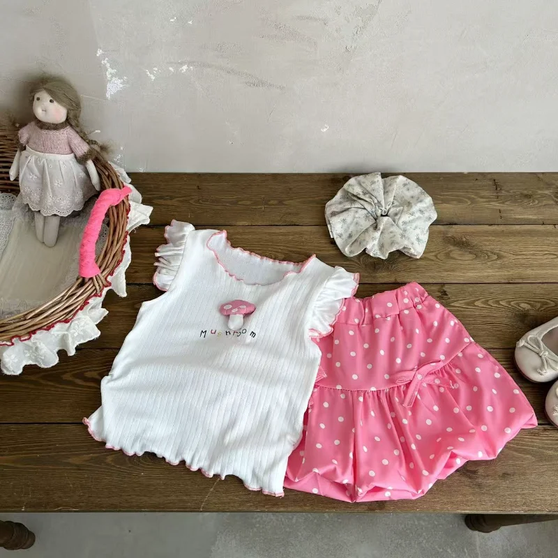 New Summer Baby Clothes Suit Children Girls T-Shirt Shorts 2Pcs/Sets Kids Clothing Set Infant Casual Costume Toddler Tracksuits