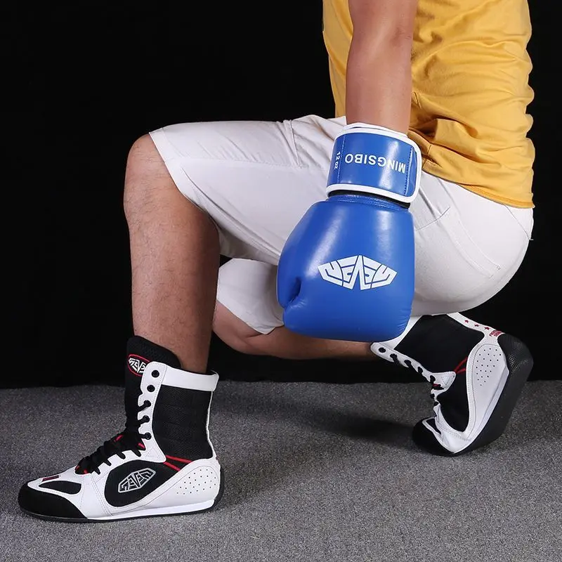 Super Cool Wrestling Boots Man Anti-Slip Boxing Sneakers Men Good Quality Fighting Shoes for Men High Top Gym Training Shoe Men