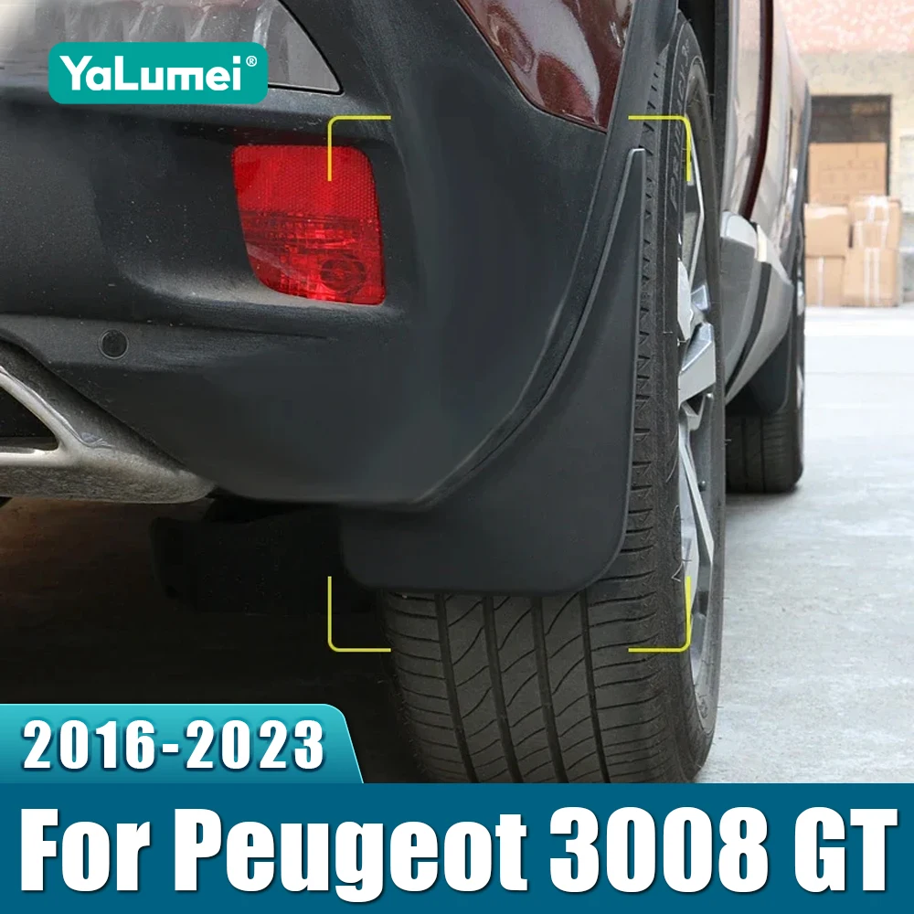 Für Peugeot 3008 GT 2017 2018 2019 2020 2021 2022 2023 3008 GT MK2 Hybrid Auto Schmutzfänger Kotflügel Spritzschutz Kotflügel Zubehör