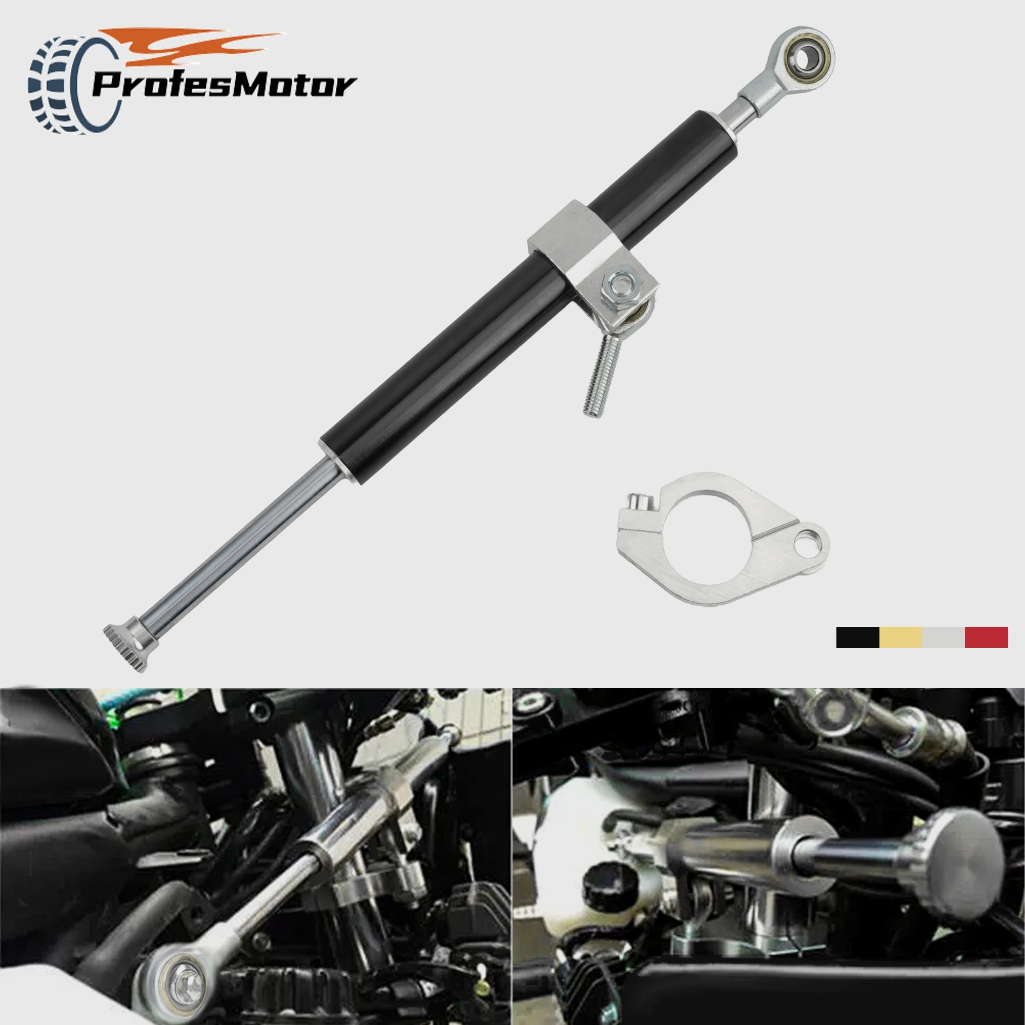 

330MM Motorcycle Shock Absorber Direction Damper Accessories Fork Stabilizer Motorcycle Steering Damper Aluminum DirtBike Parts