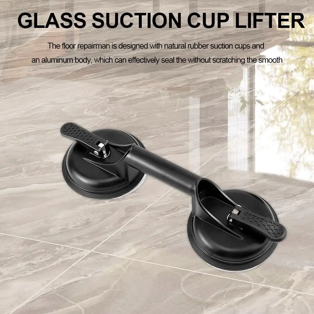 

Glass Lifting Suction Cups Floor Gap Fixer Tool Heavy Duty Vacuum ABS Handle Holder for tile Floor Installation Repair Hand Tool