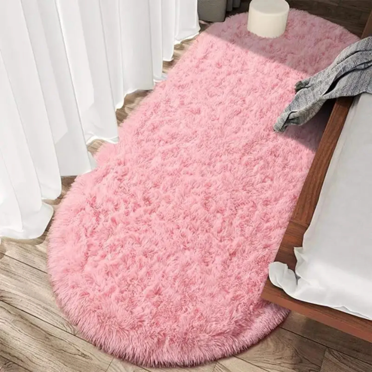 Luxurious Premium Quality Wool Blanket with Oval Shape and Non-Slip Backing for Cozy and Warm Home Decor Addition. Soft, Silky a