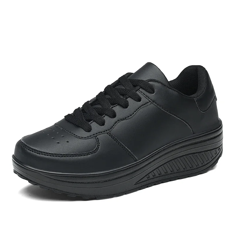 

Women Thick Soled Casual Sports Shoes Fashionable Anti Slip Walking Shoes Breathable Lace Up Suitable for Outdoor and Commuting