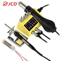 JCD 8898 2 in 1 Portable Soldering Station 750W Hot Air Gun Soldering Iron For Cell-Phone BGA SMD PCB IC Welding Repair Tools