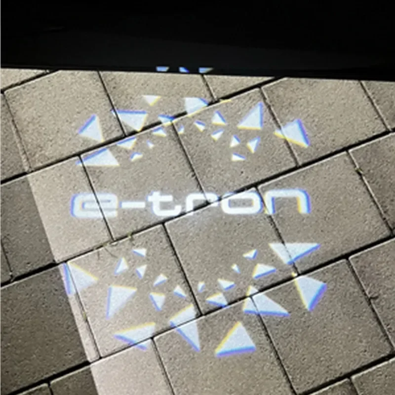2Pcs for Audi E-tron 2019 2020 2021 2022 2Pcs Car styling Auto Door LED Decoration Wireless Welcome Light Logo Projector Lamps