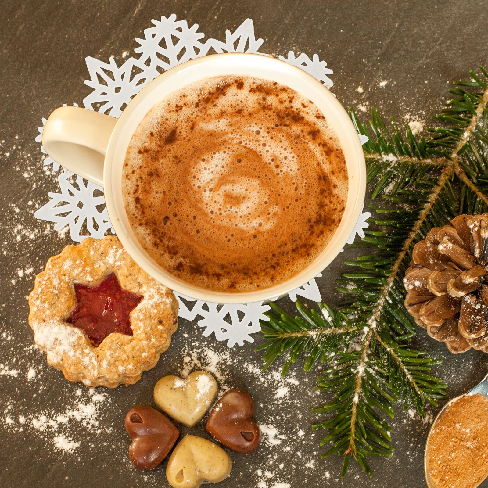 

Alipis 6Pcs Snow Cup Holder Anti Skid Insulated Christmas Mug Mat Desktop Decorative Placemat Cushion