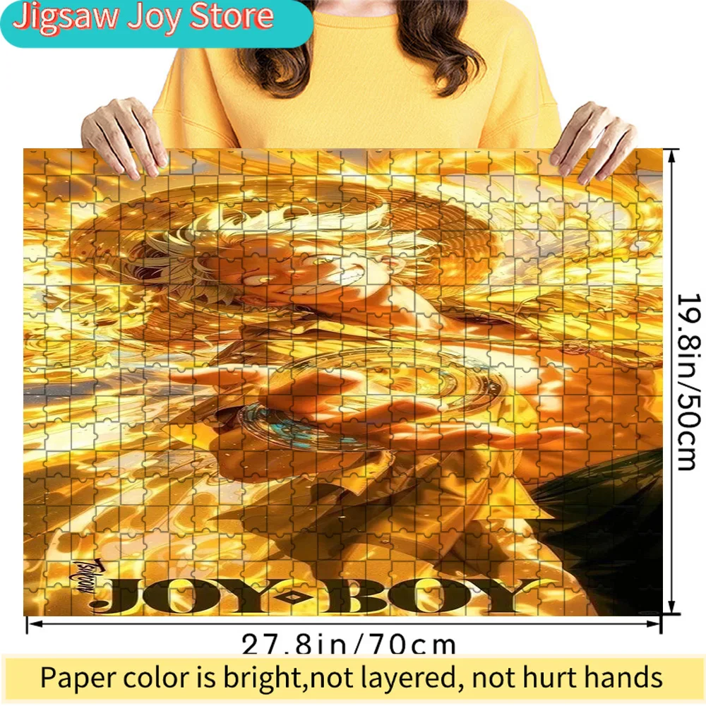 

Premium Paper Jigsaw Puzzle One Piece Joy Boy Golden Divine Scene Anime Art High Quality Cardboard Puzzle for Family Entertainme
