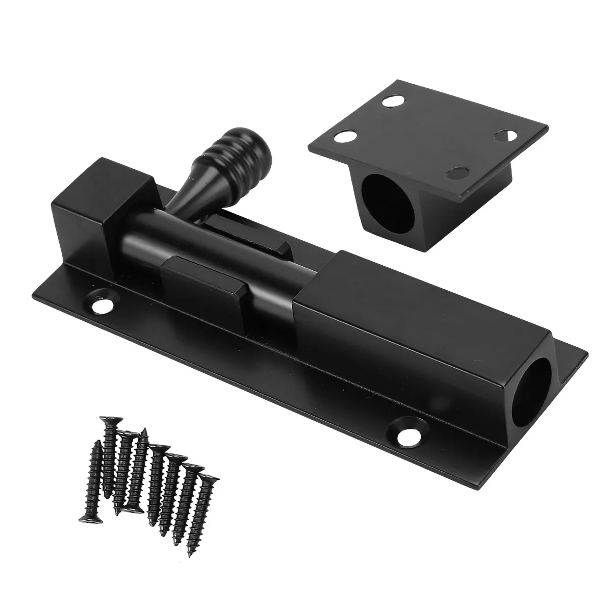 

Aluminum Alloy Sliding Lock Bolt Door Latch White Buttons Metal Child Portable Waterproof Kitchen Bathroom Thick Material