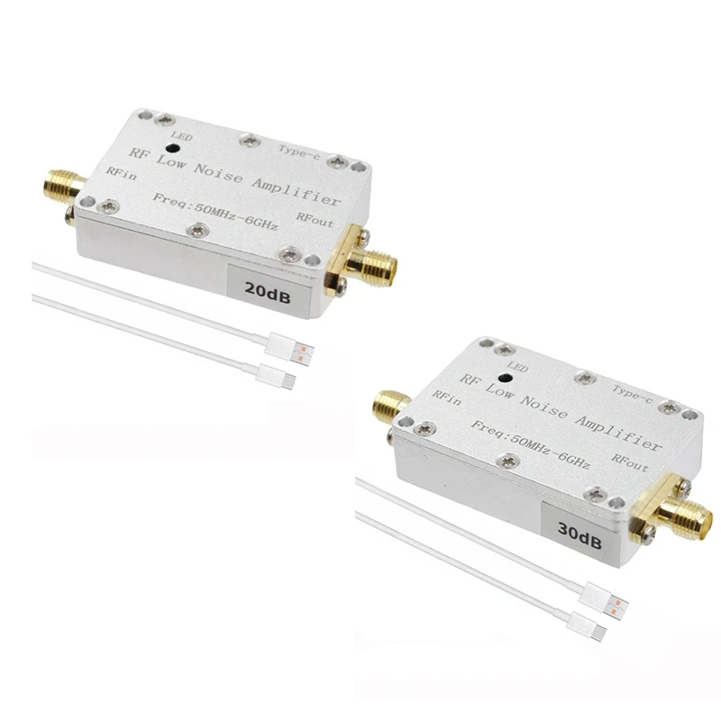 50M-6Ghz 30Db RF Low Noise Amplifier LNA Drive Receiver Signal HAM Radio FM VHF UHF SDR LNA Amplifier