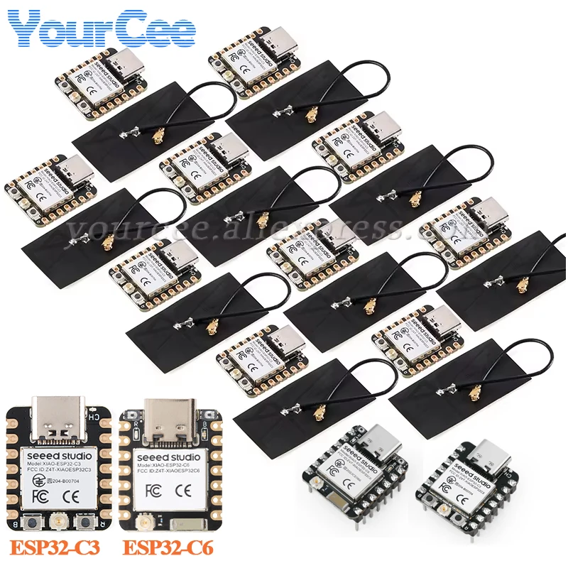 10-pieces-1-piece-seeed-studio-xiao-esp32c3-ble-wifi-module-de-developpement-sans-fil-esp32-esp32-c3-tiny-mcu-4-mo-pour-arduino-esp32c6