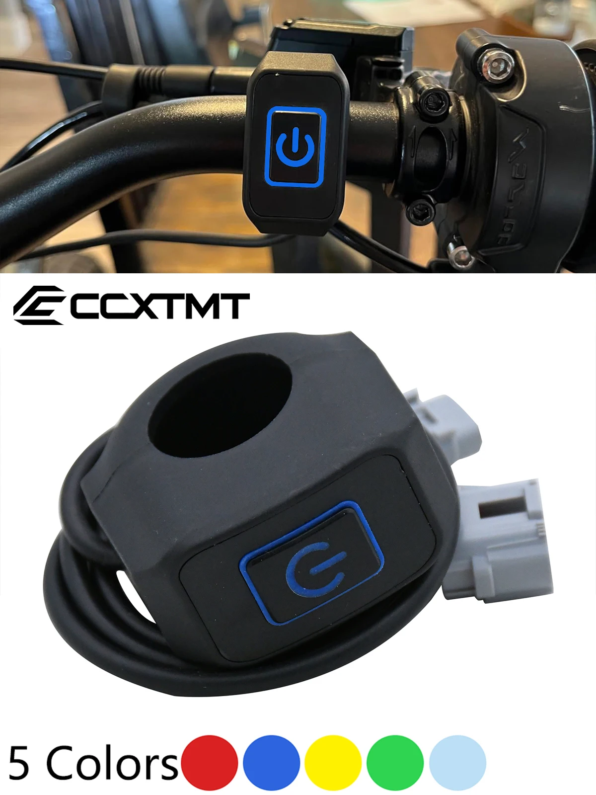 AliExpress NONE Motorcycle Headlight Switch Modified Control LED Light 22mm For Surron Light Bee X / S For TALARIA STING Electric Bike Parts