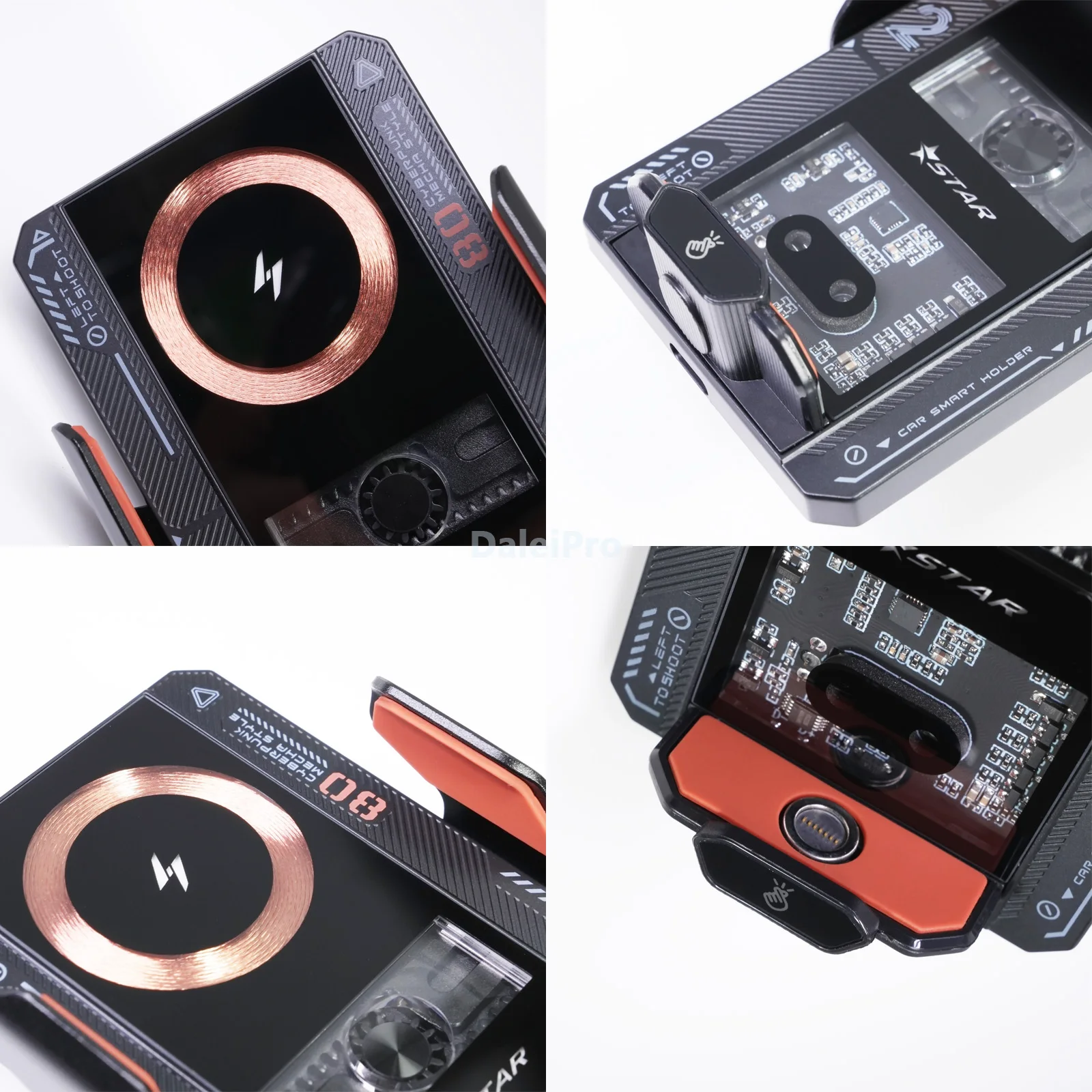 Auto Drahtlose Ladegerät Magnetische Auto Auto Halter Telefon Halterung Für Samsung iPhone Xiaomi Infrarot Induktion 66W Schnelle Ladestation – Detail 8