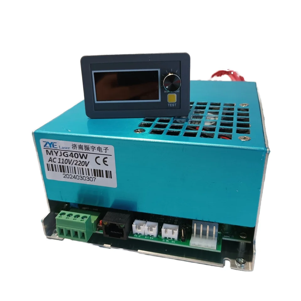 110V/220V ZYE 30W 40W laser tube power supply MYJG40W for desktop laser stamp machine