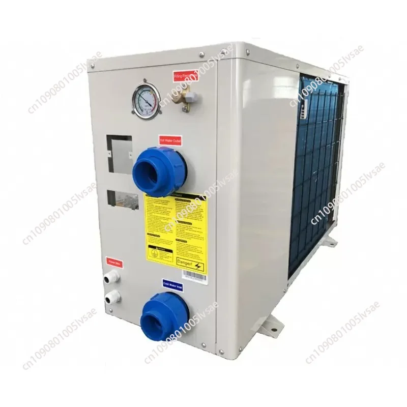 Swimming Pool Titanium Heat Exchanger High Efficiency on/off Galvanized Steel Shell Air Source Heat Pump Heater Chiller Villa