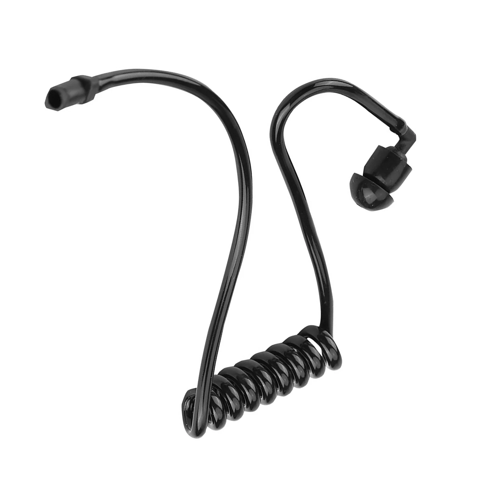 Universal Pack of 5 Clear Coiled Acoustic Tube Replacement Acoustic Tube For Two Way Radio Earpiece Black Walkie Talkie Earpiece