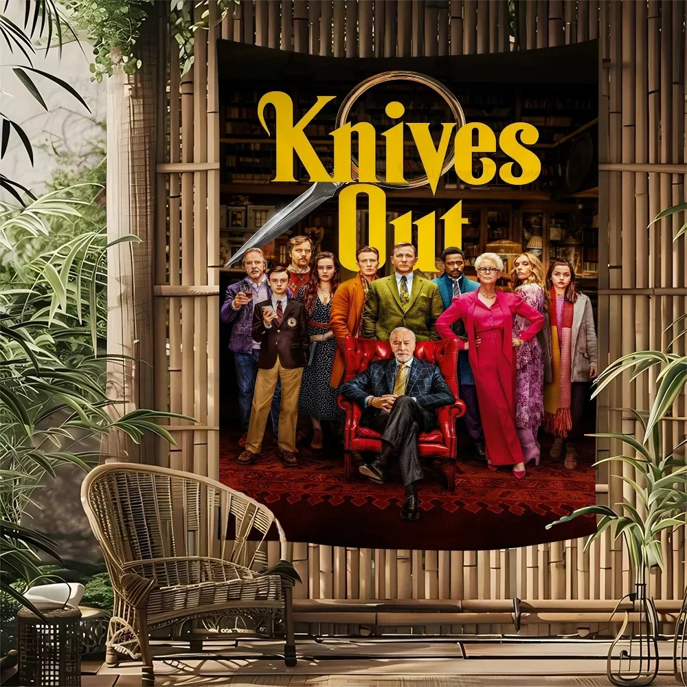 Knives Out Movie Colorful Tapestry Wall Hanging Home Decoration Hippie Bohemian Decoration Divination Wall Art Decor