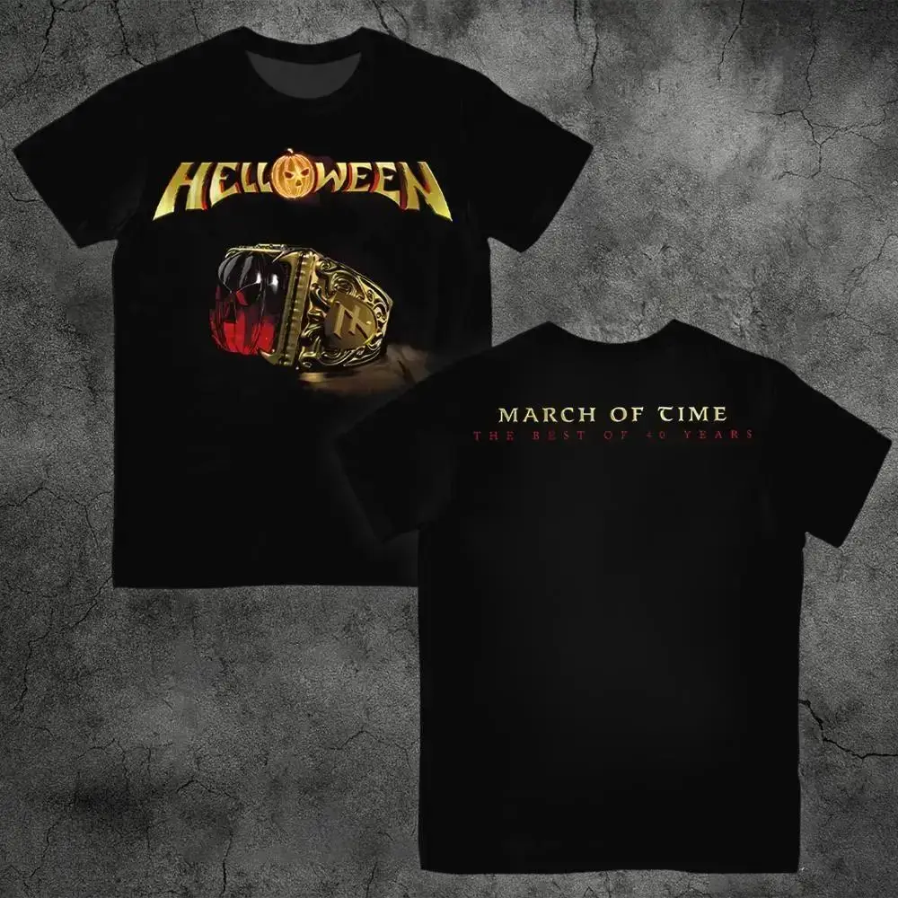Heavy Metal Rock Band Helloween Printed T-shirt Street Hip-hop