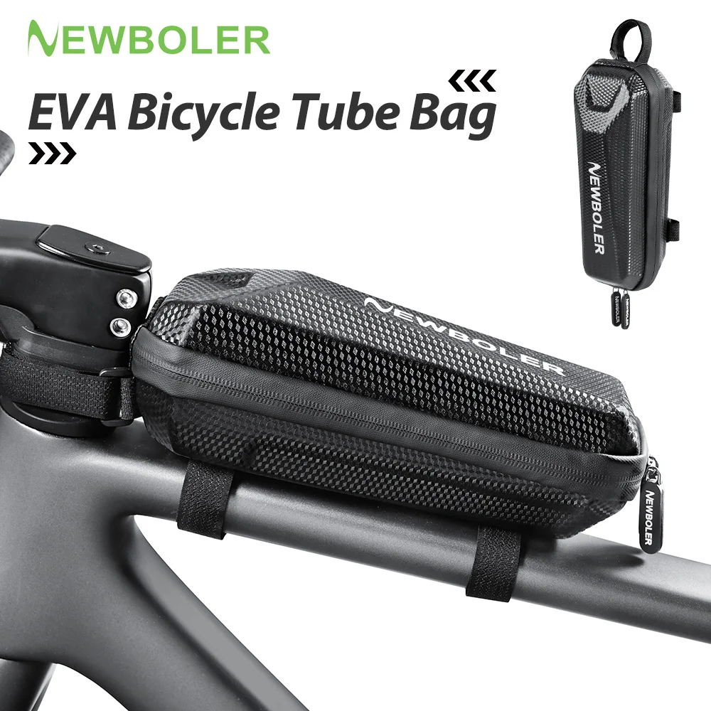 

NEWBOLER Велосипедная сумка MTB Шоссейный велосипед Верхняя сумка-труба Корпус из ЭВА Сумка на передний руль Водонепроницаемая уличная сумка для велоспорта