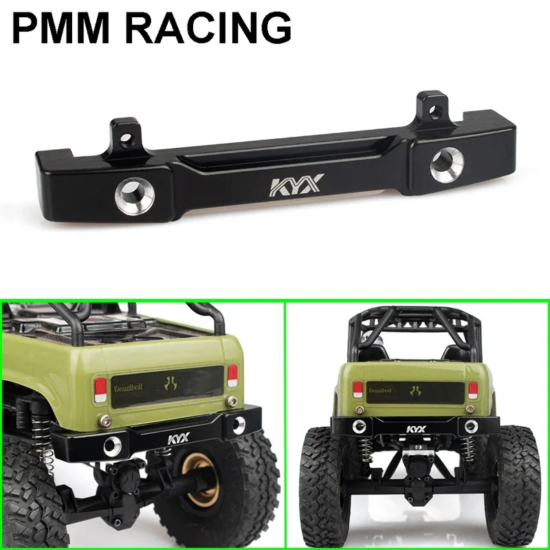 

Metal Aluminum alloy CNC Black Rear bumper Can be DIY mounted light For 1/24 RC Model Car Axial SCX24 90081 Upgrade parts