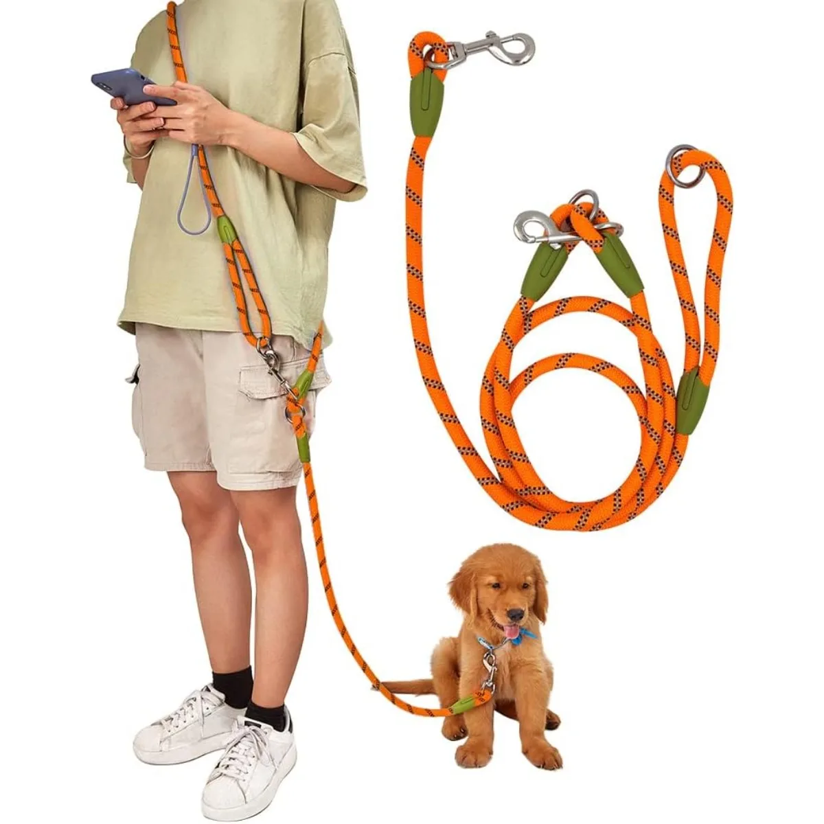 

Hands Free Dog Leash 2M Thicken Multifunction Adjustable Reflective Anti-los Dog Rope for Dog Running Walking Training Essential