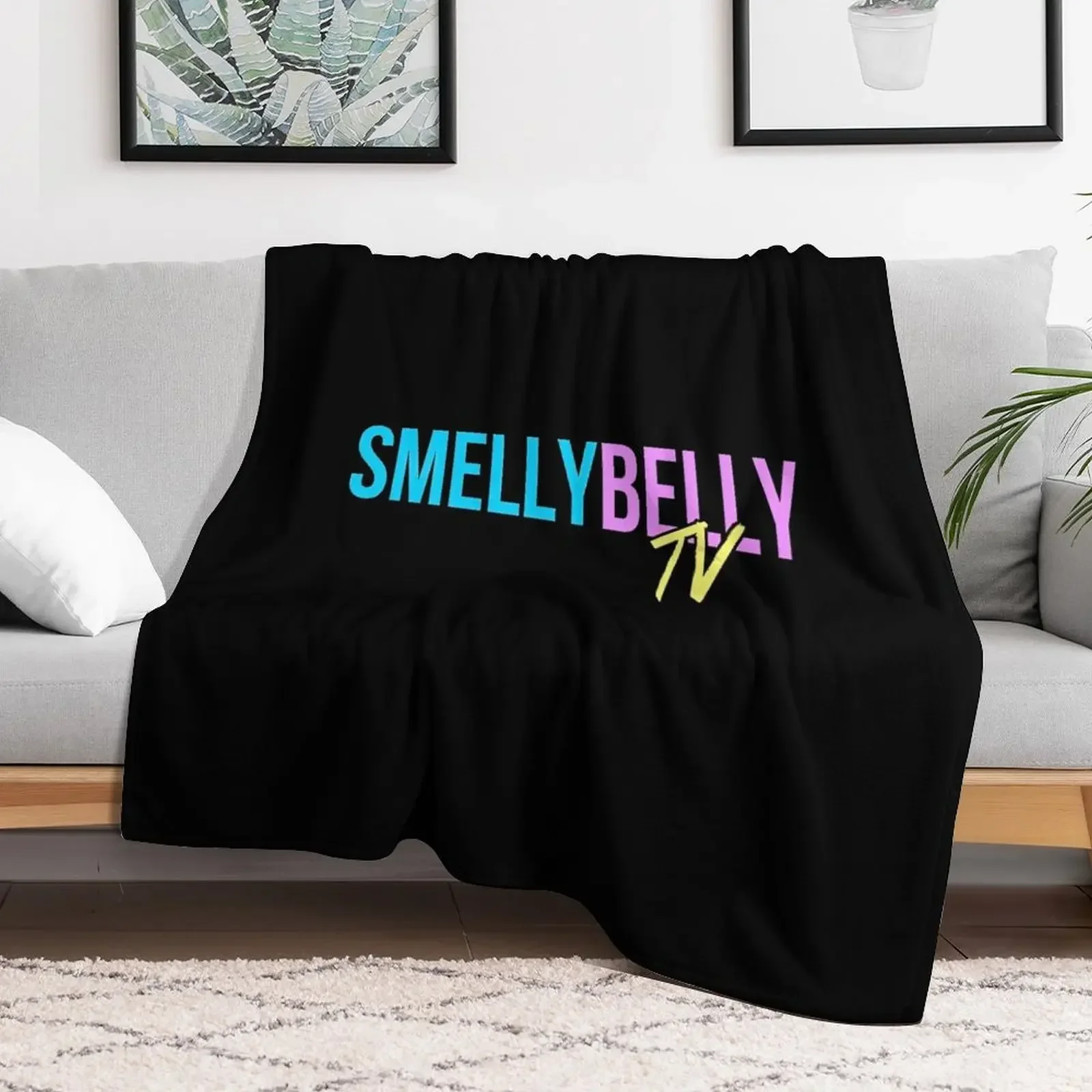 smelly belly tv merch Throw Blanket Hair Single Plaid on the sofa Cute Plaid Blankets