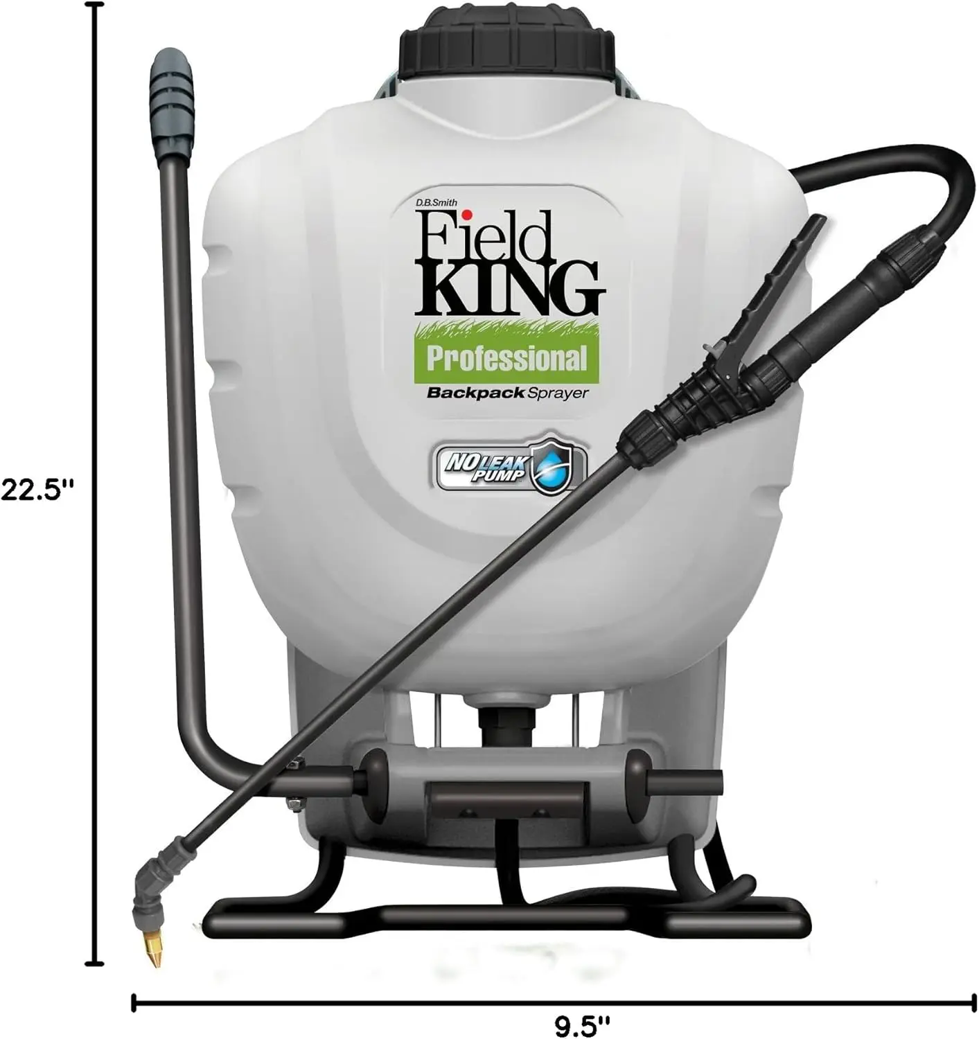 4 Gallon Backpack Sprayer with 150 PSI Pump, No Leak Design, Includes 6 Nozzles for All Applications