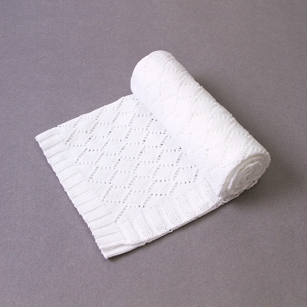 طفل بطانية اللون محبوك الجوف التدريجي عربة طفل بطانية الخريف الشتاء خفيفة الوزن الرضع غطاء دافئ #6