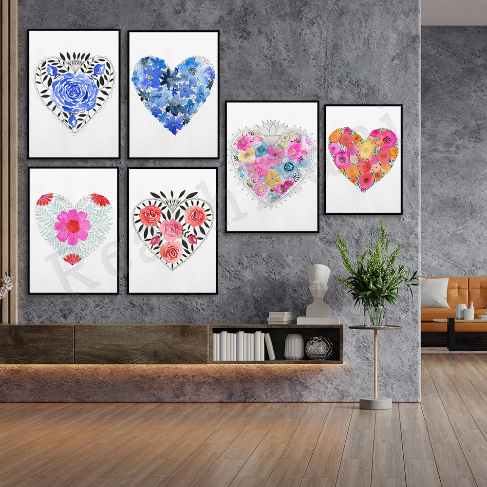 ملصق عيد الحب، هدية عيد الحب، هدية لصديقتك، هدية حب، طباعة قلب Milagros، ملصق على شكل قلب مكسيكي #3