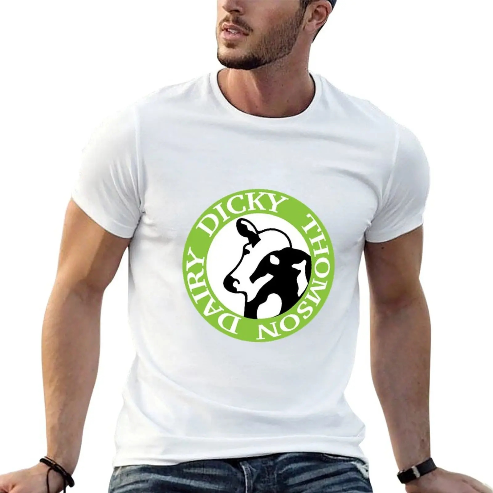 Dicky Thomson Dairy T-Shirt t shirt men 100% cotton luxury brand printed t shirts for man cotton t shirt pack T-shirt