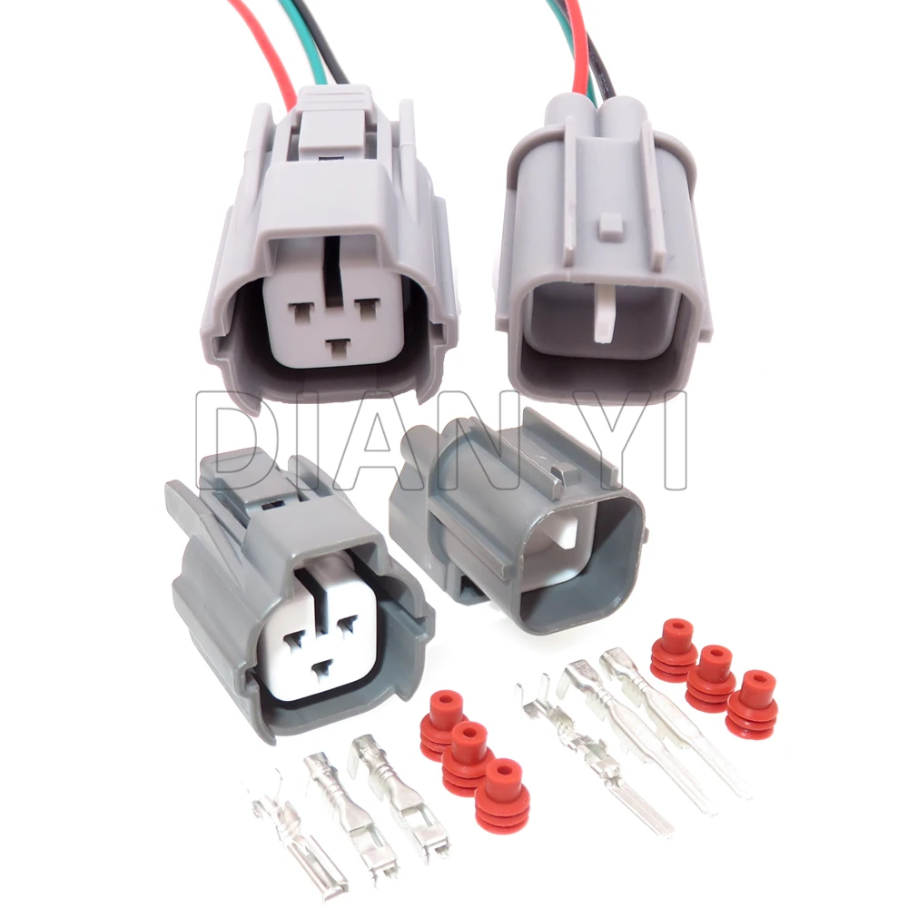 

1 Set 3 Way Starter Auto Pressure Sensor Waterproof Male Female Wire Cable Connector With Cables 6189-0131 Car Camshafts Socket