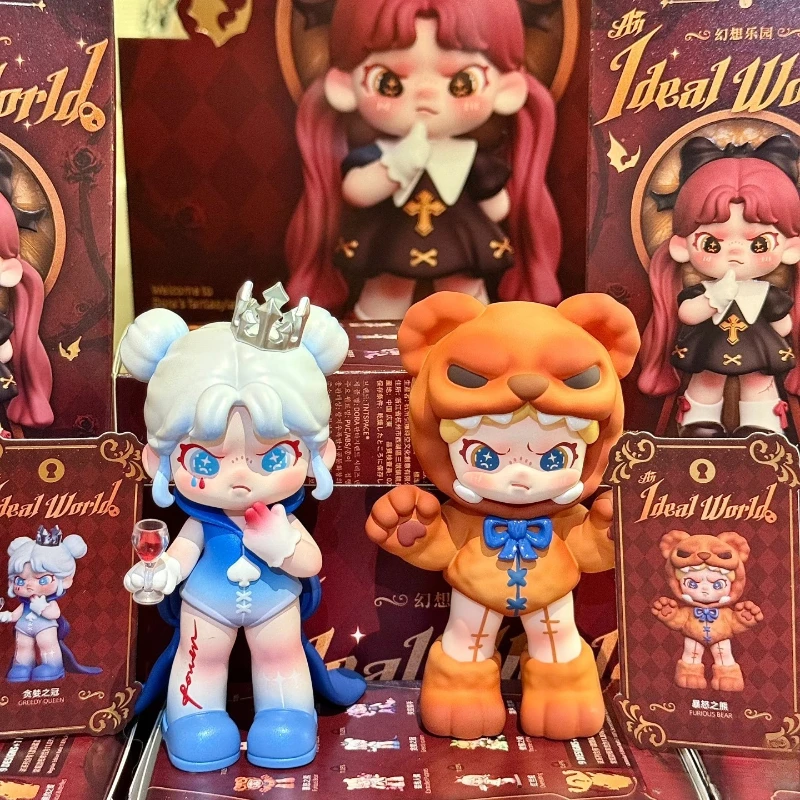 도라 판타지 파라다이스 블라인드 박스 트렌드 장난감 및 애니메이션 원형 테이블 장식품 모델 장식품 수제 생일 선물 컬렉션