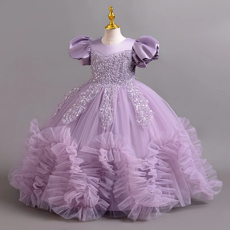 Festive Dress For Girls White Wedding Bridesmaid Dress Prom Gown Birthday Party Kids First Communion Formal Evening Vestidos
