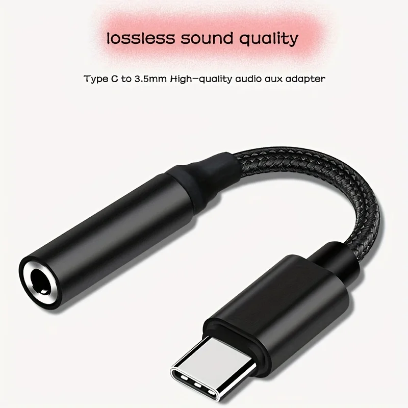 Adapter słuchawkowy typu C do 3,5 mm Kabel audio USB-C 3,5 Jack do słuchawek Huawei P30 Xiaomi Samsung Oneplus Adapter audio