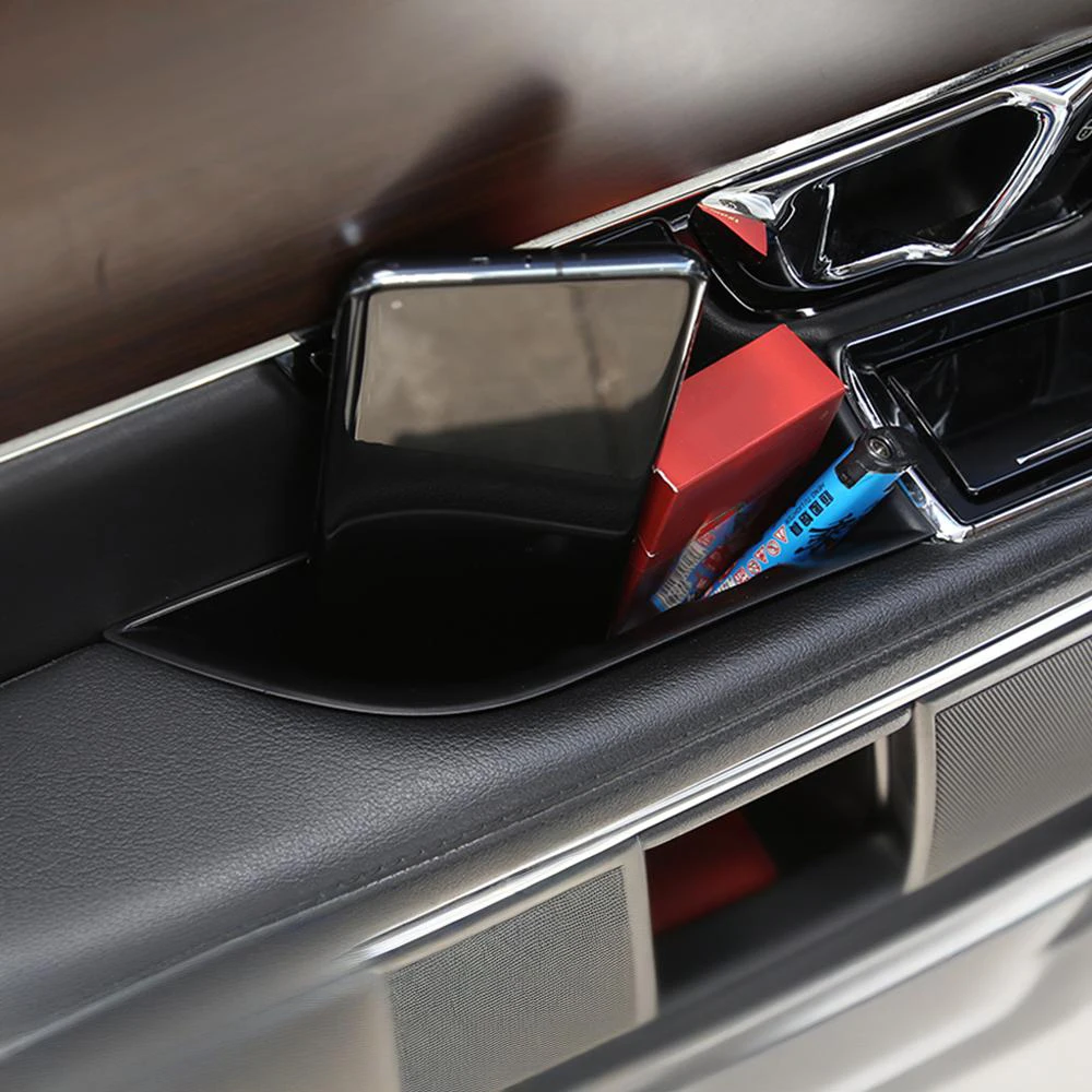 Car Door Barrel Organizer Storage Box Card Pocket Phone Holder for Jaguar XJ XJL X351 2009-2019 Auto Interior Accessories view 2