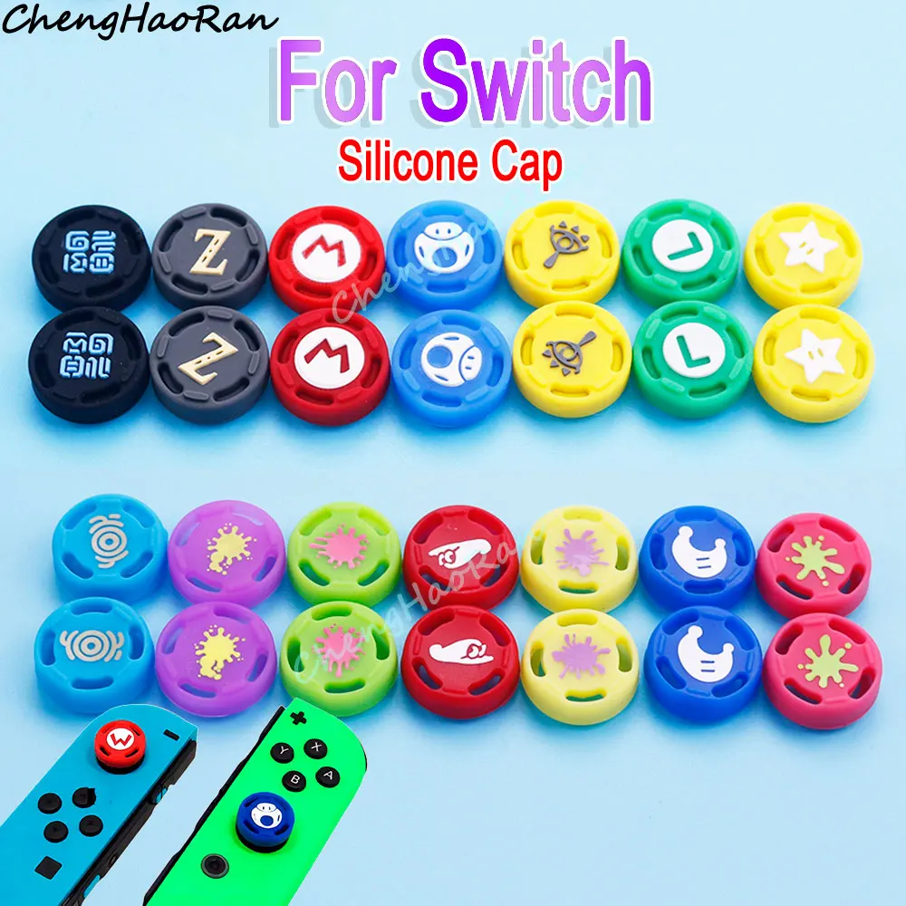 

2Pcs Soft Silicone Analog Thumbstick Grip Cap For Switch JoyCon Controller Remote Stick Thumbstick Silicone Cap Replacement Part