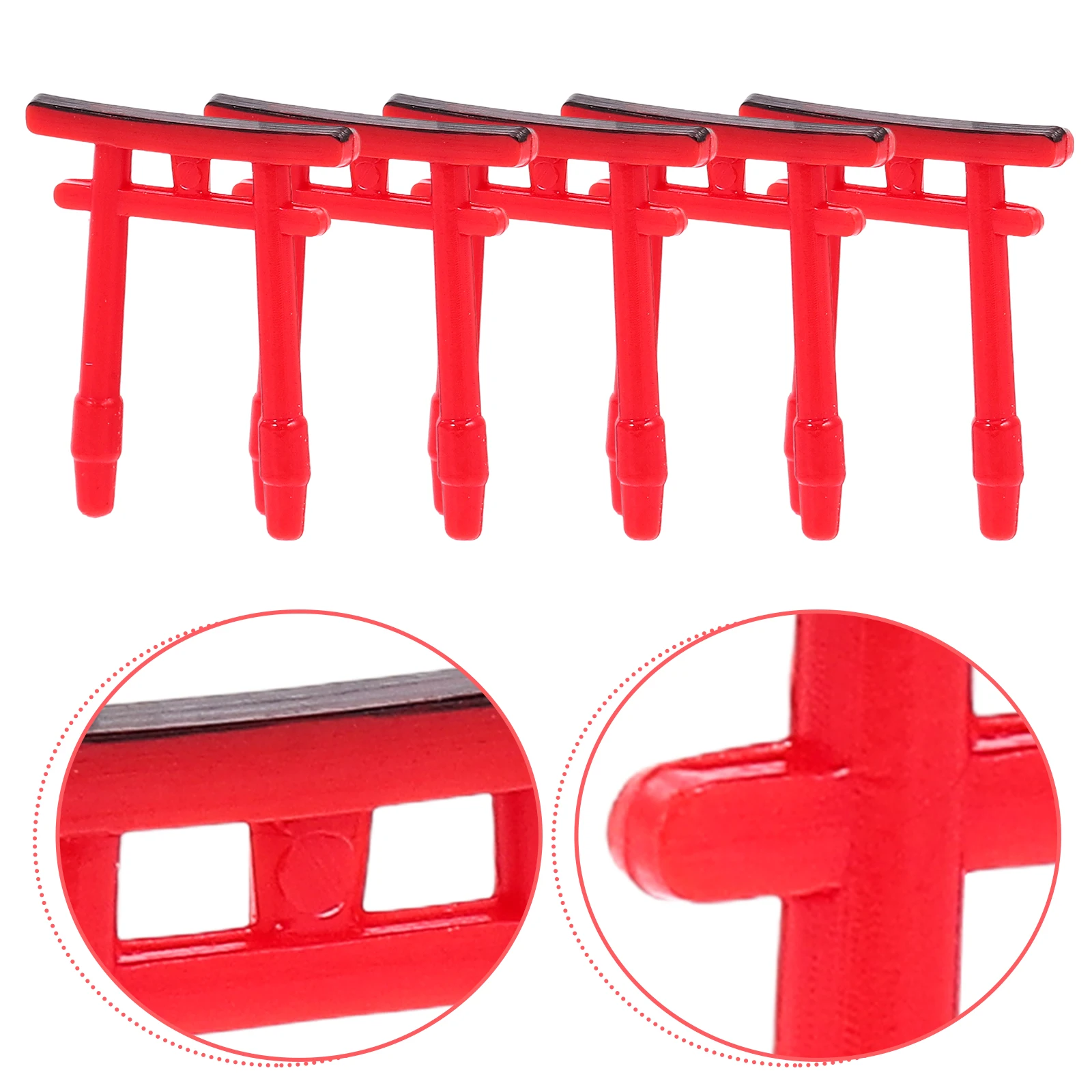

5pcs Decor Japanese Style Garden Crafts Mini House Gate Aquarium Fish Miniature Gate Tank Home Miniatures