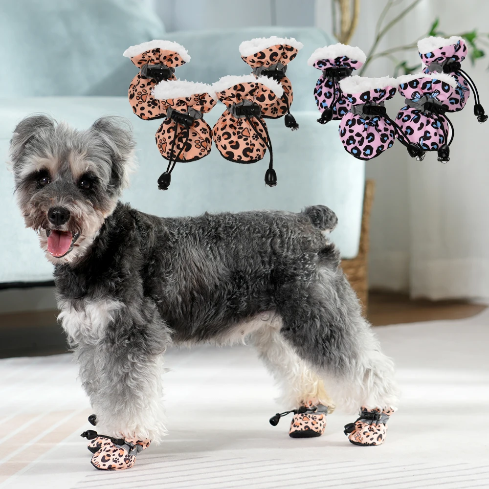 Winter warme Hundes chuhe für kleine mittelgroße Hunde Katzen im Freien rutsch feste wind dichte Welpen Schneeschuhe Mops Französisch Bulldogge Haustier zubehör