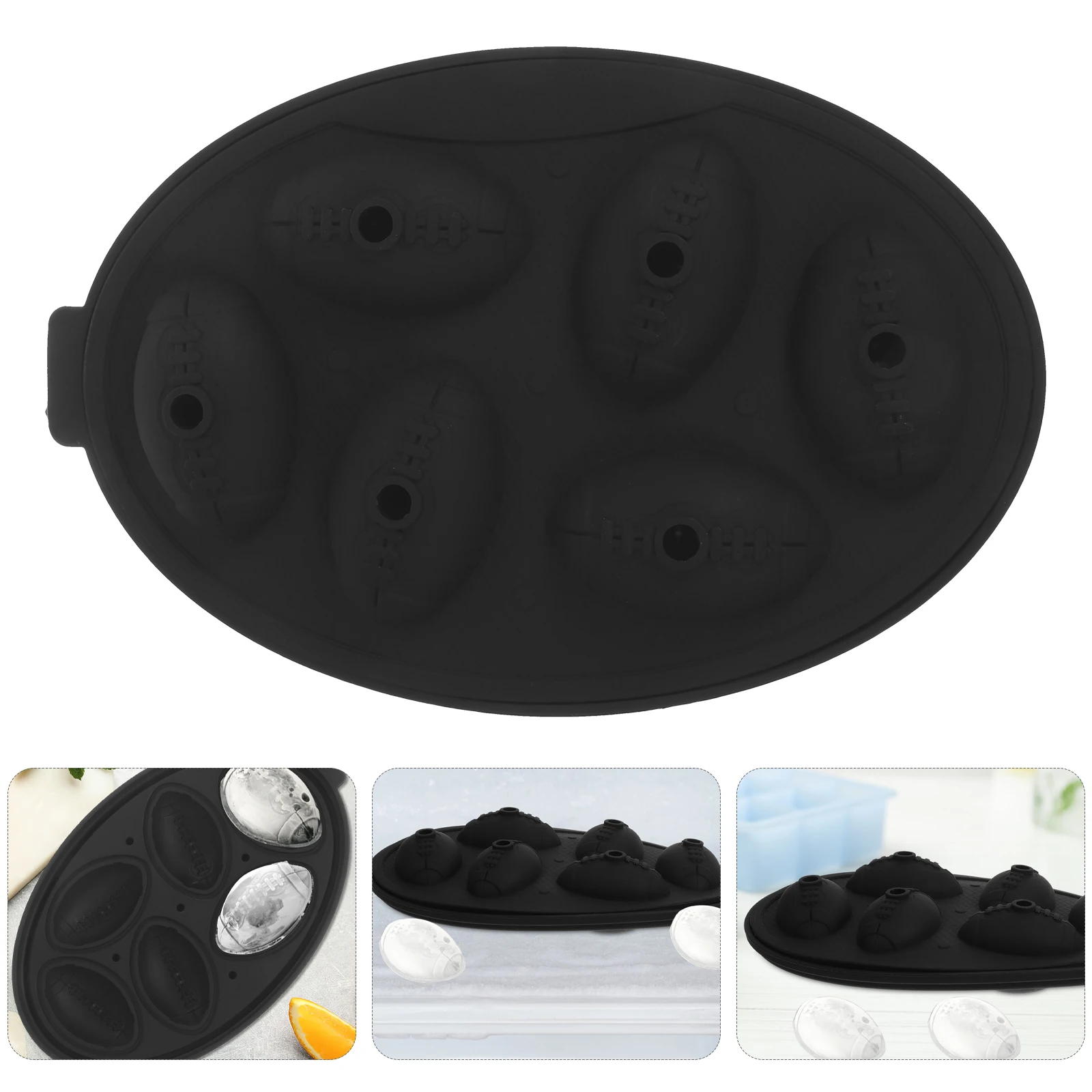 

Silicone Ice Cube Maker 3D Ice Molds Multipurpose Trays Food Grade BPA Free Chocolate Mold Football Shape Kitchen Bar Tools