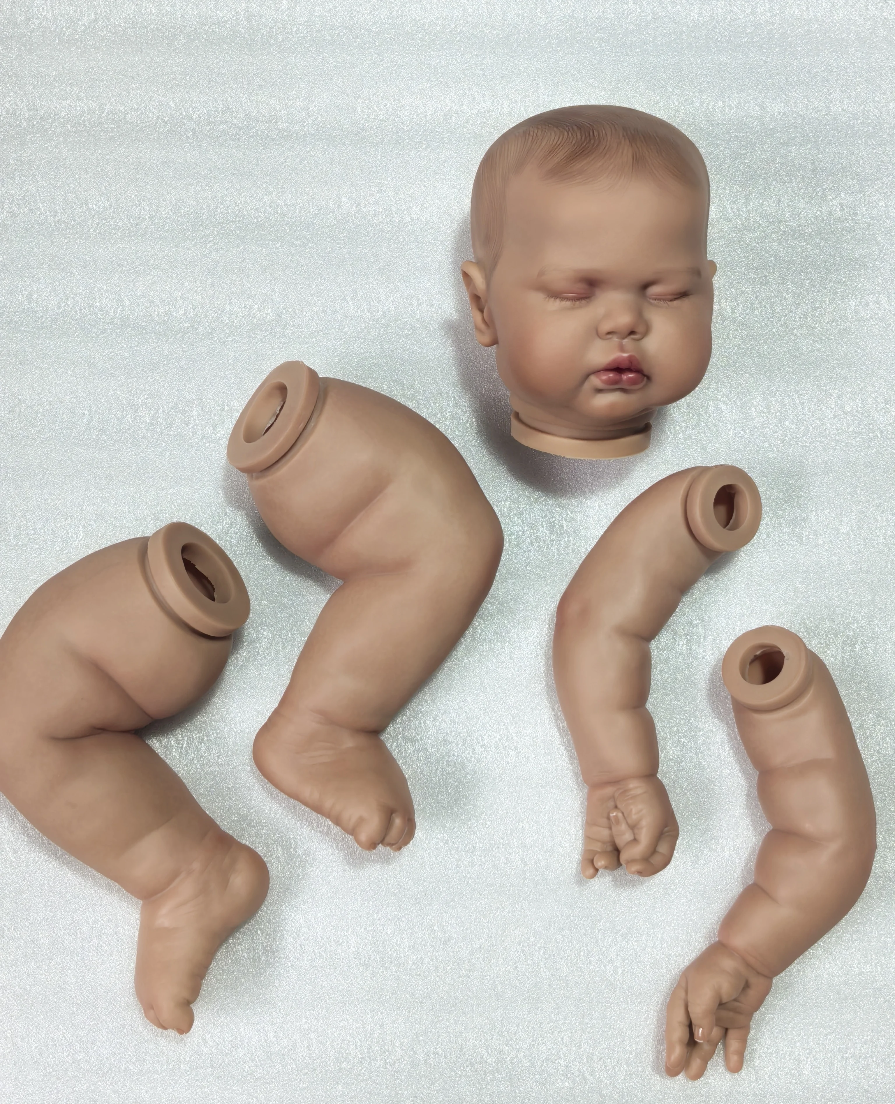 NPK 24inch Pickle Paint Doll Dark Skin Kit Already Painted Doll Parts Lifelike Reborn Baby DIY Toys
