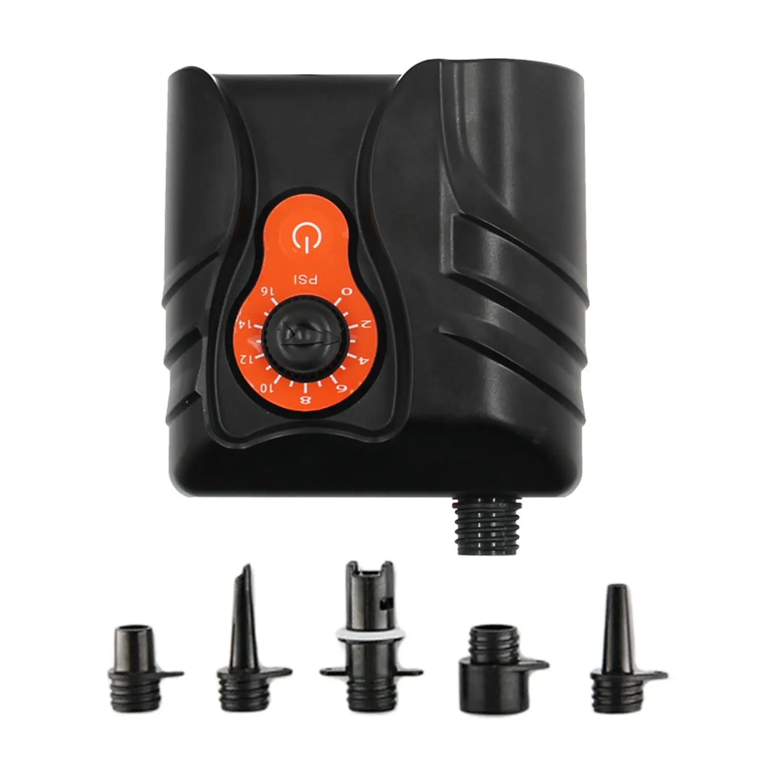 Portable Electric Air Pump 12V 16PSI Paddle Board Inflator with 6 Adapters