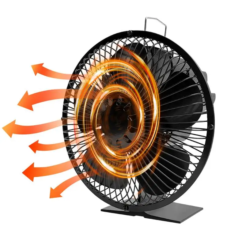 

Wood Stove Fan Fire Fan Wood Burning Stove Fan Heat Fan With Protective Cover Heat Powered Fan Circulating Warm Air For Home