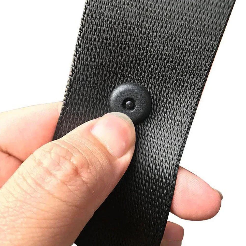 4 Pairs Seat Belt Buckle Stop Button Clips For Seat Belt Buckle Security And Prevention Of Slipping Black Plastic
