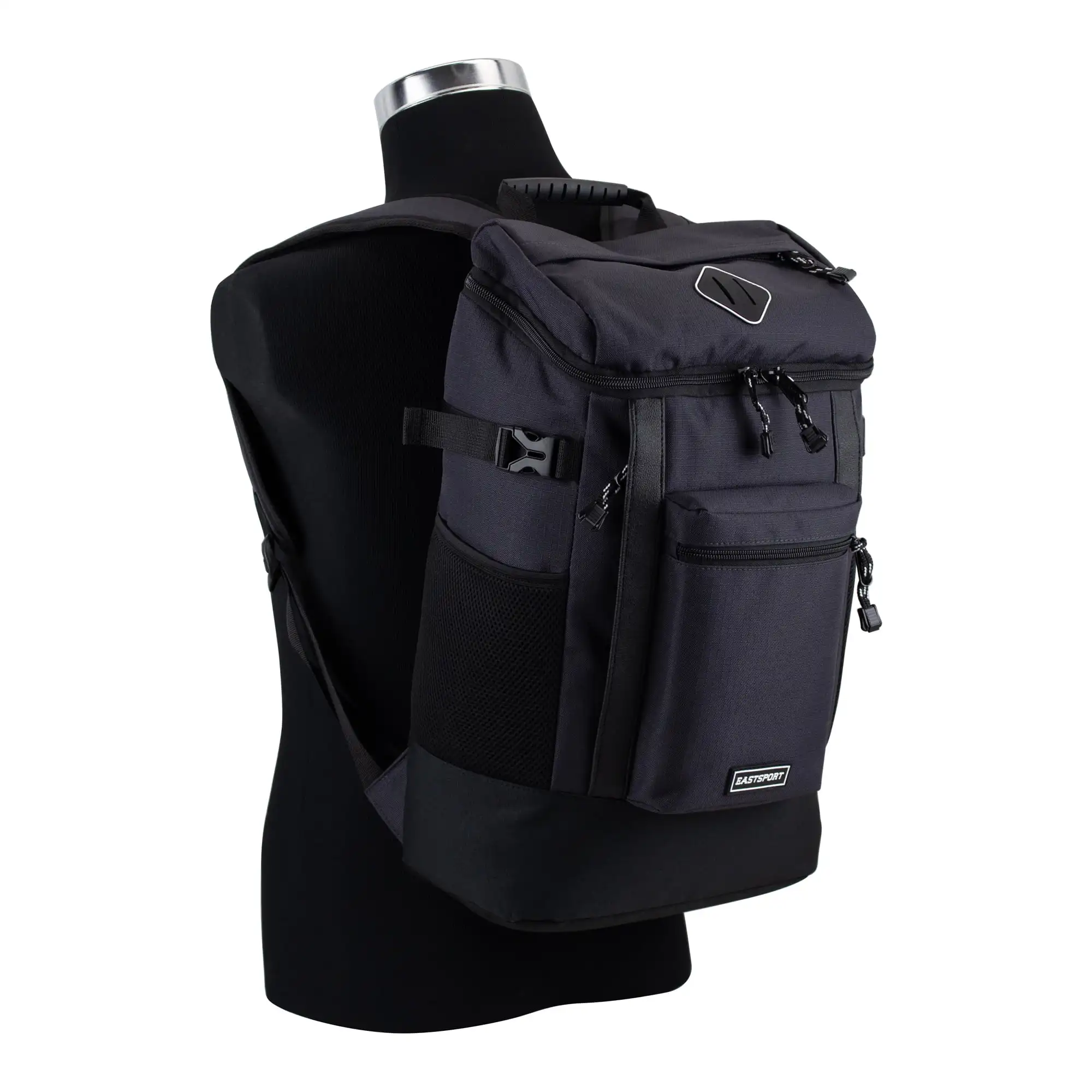 Eastsport Unisex Rival 18,5-Zoll-Laptop-Rucksack, Schwarz/Nine Iron