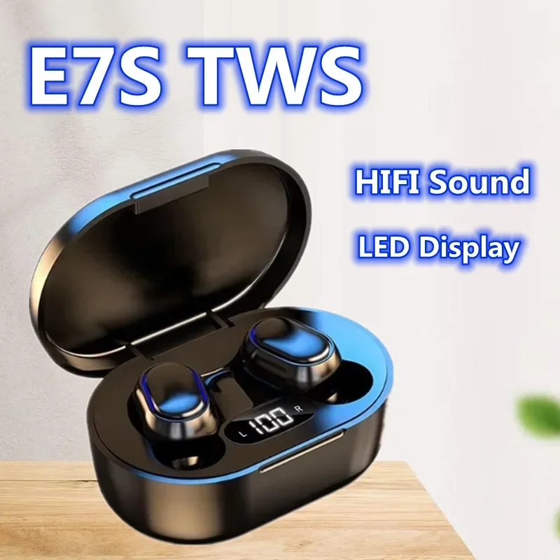 Auriculares inalámbricos TWS, auriculares de música con pantalla LED Bluetooth, auriculares HiFi, auriculares inalámbricos deportivos impermeables con tapones para los oídos con micrófono