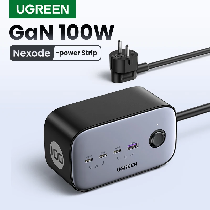 UGREEN 100W Fast GaN Desktop Charger Power Strip Charging Station Fast Charger For Laptop Macbook iPhone 15 Pro Phone Charger