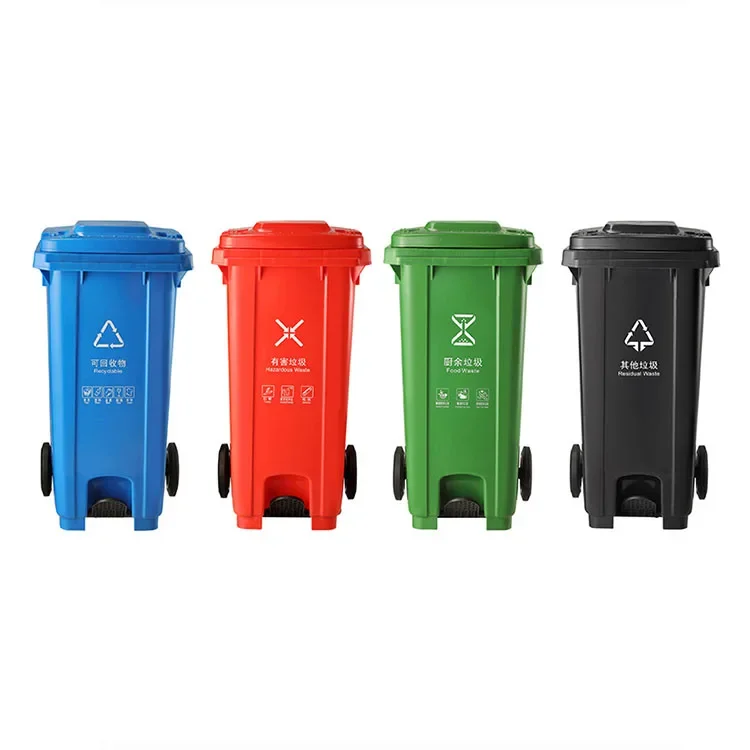 Outdoor Plastic Trash Garbage Waste Container Large Garbage Bin Plastic Waste Trash Bins Plastic Waste Bin