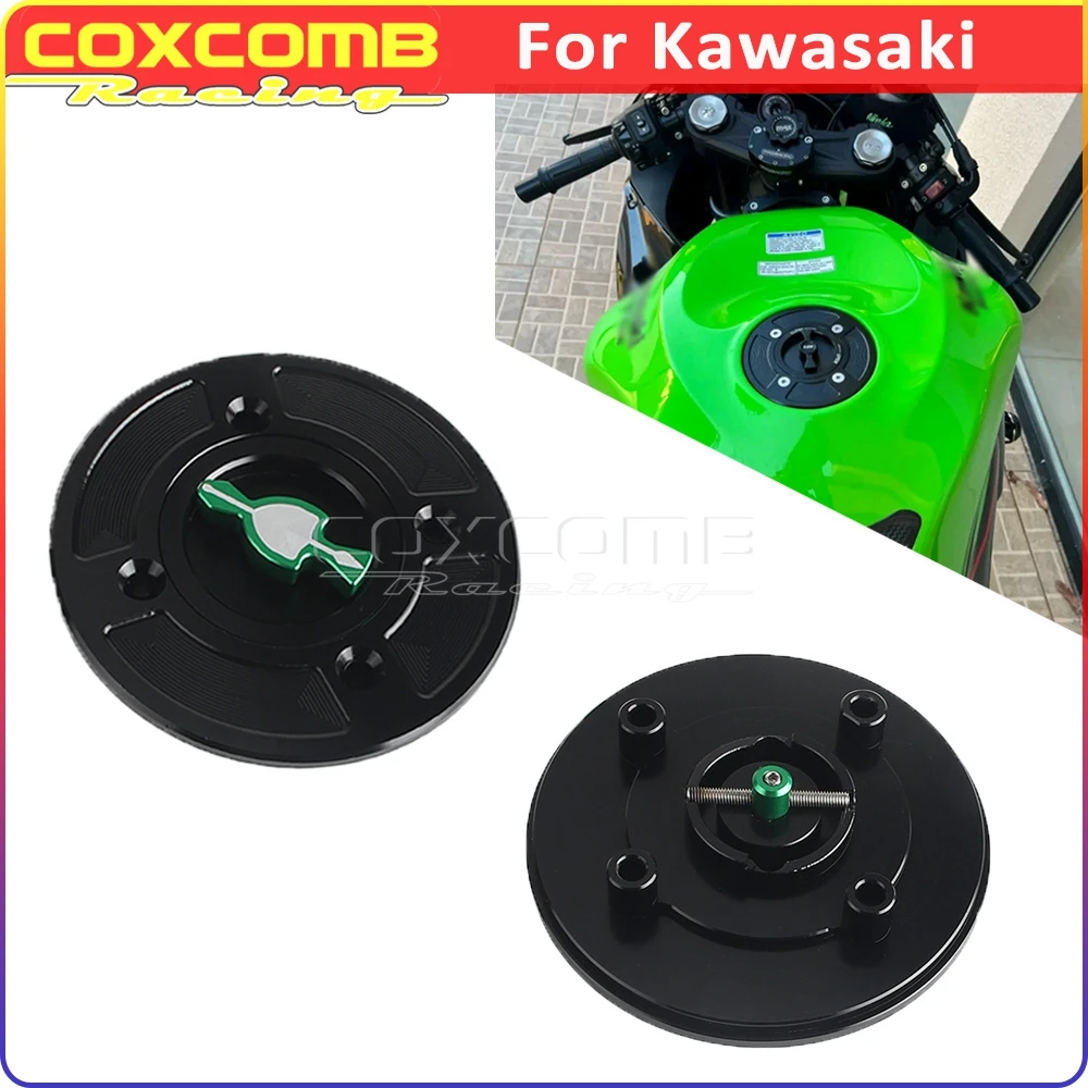 Fuel Tank Cap Motorcycle Petrol Gas Oil Tank Caps Cover For Kawasaki Ninja ZX-6R 650 400 Z400 Z650 Z900 ZX4R ZX25R Z900SE ZX4RR