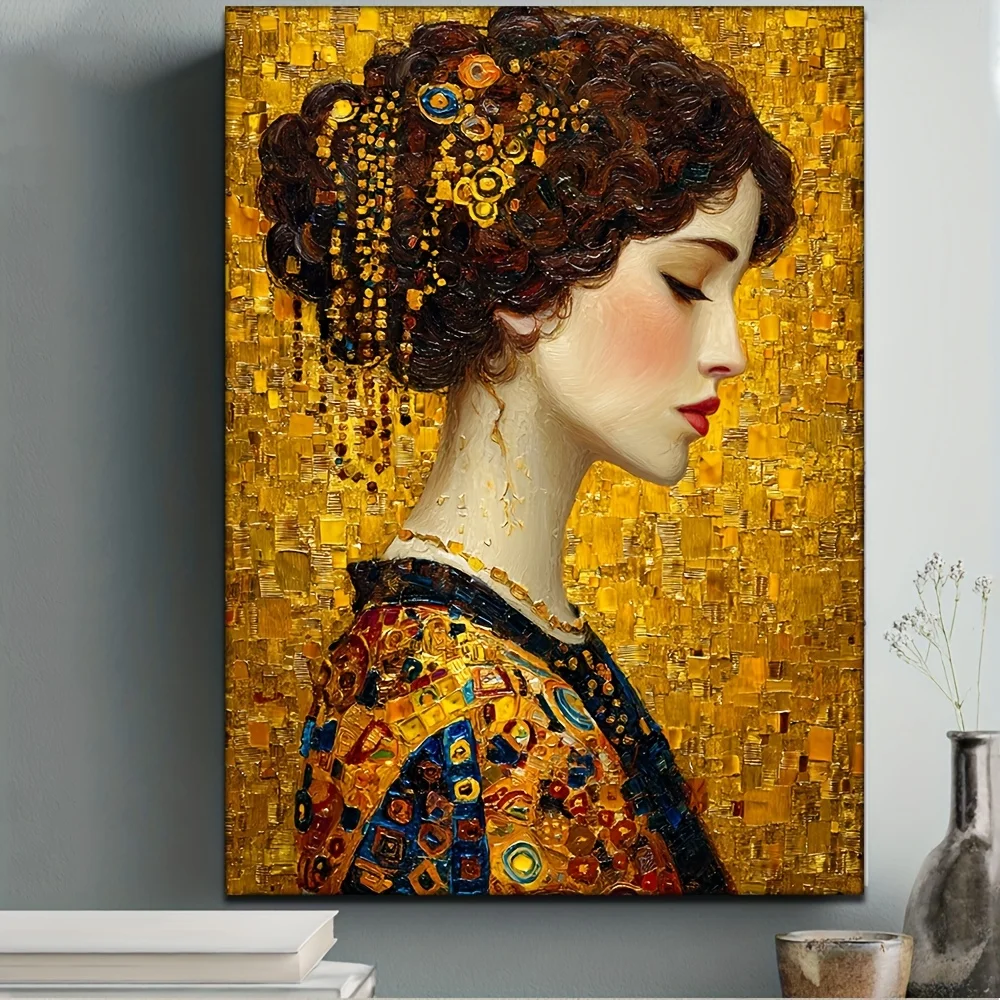 One Piece, Including a Frame, Measuring 30.48X40.64 cm [2D Flat] HD Oil Painting Titled 'Golden Tears' Featuring an Abstract